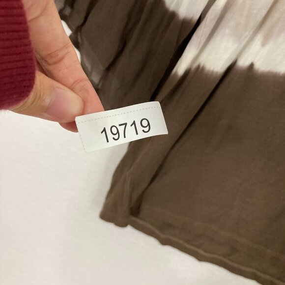 New Lisa Rinna Brown Color Block Stretch Knit Comfy 3/4 Sleeve Tunic Large Artsy - Picture 10 of 10